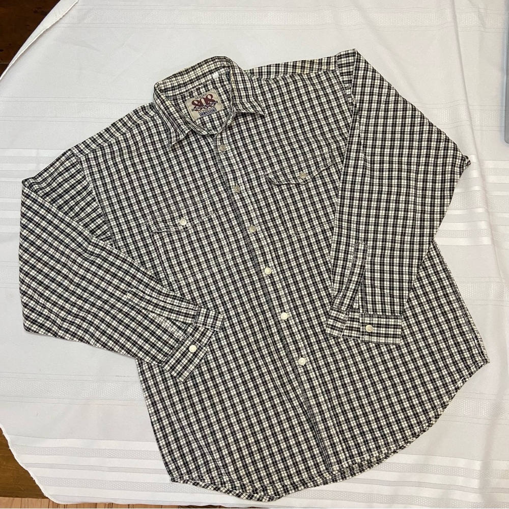 Smith Brooks 808 Series Mens Long Sleeve Heavy Cotton Button Down Shirt- size XL